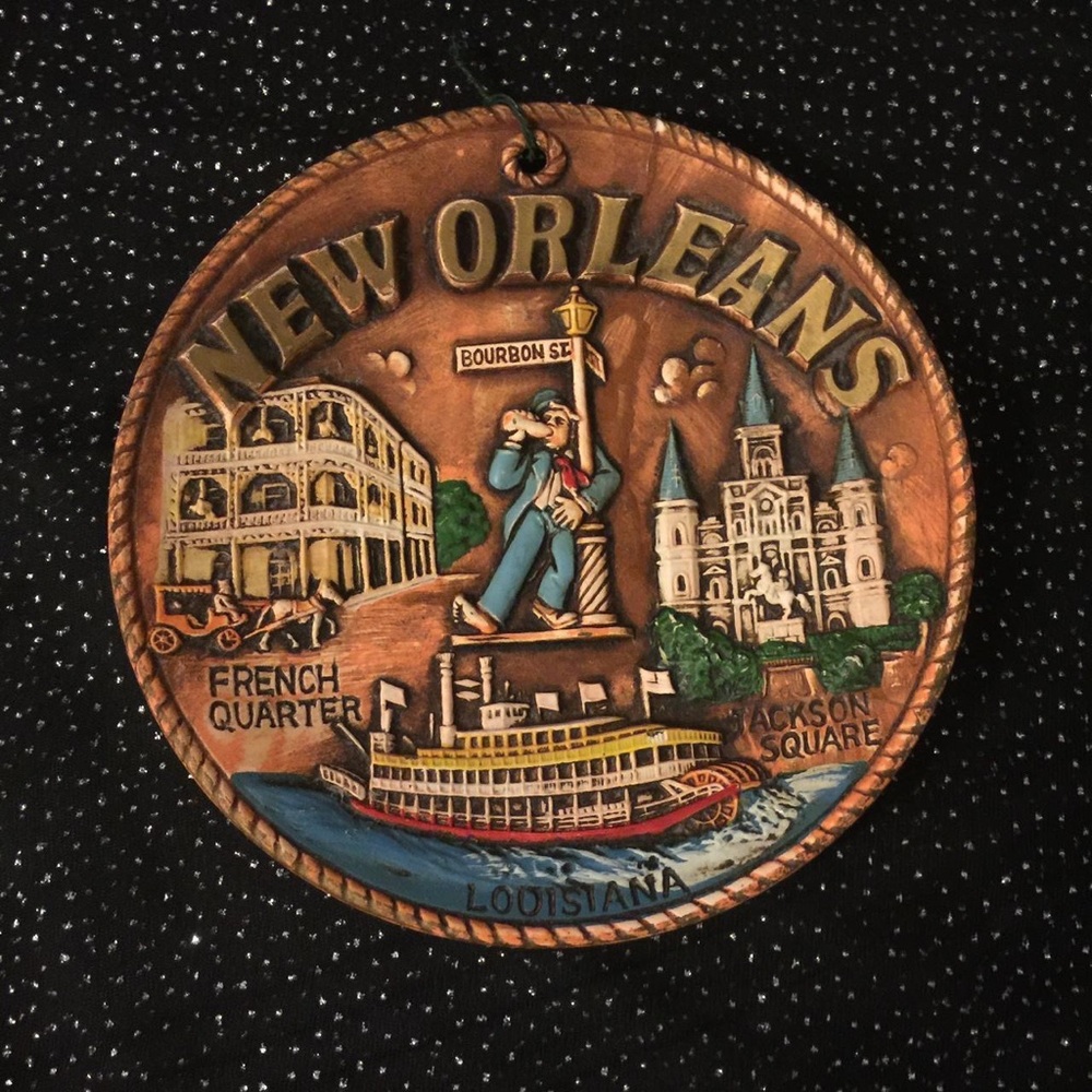 New Orleans Ceramic Decorative Wall Plate Souvenir